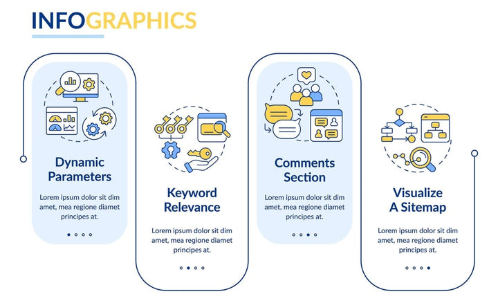 SEO optimization infographic template bundle