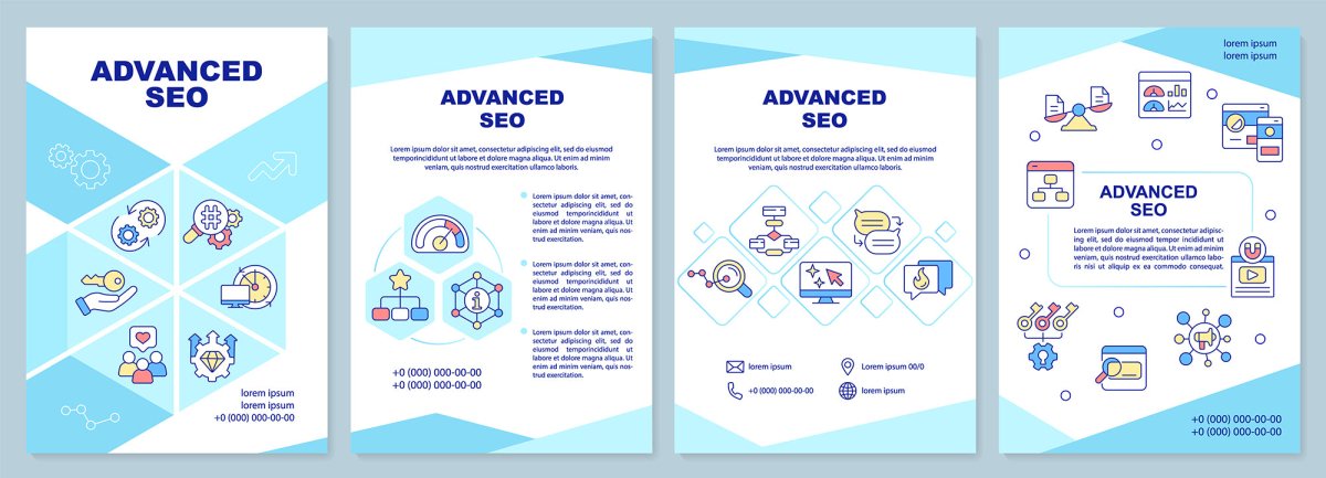 SEO principles brochure template set
