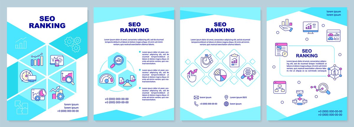 SEO principles brochure template set