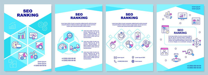 SEO principles brochure template set