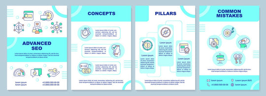 SEO principles brochure template set