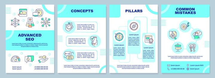 SEO principles brochure template set