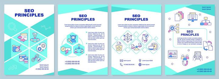 SEO principles brochure template set