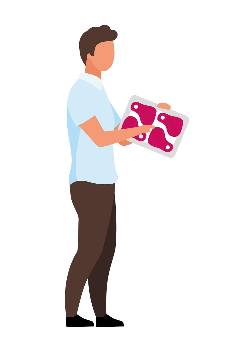 Shopping flat concept illustration set