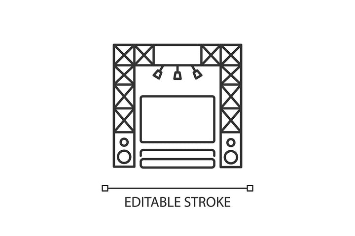 Shopping mall categories pixel perfect linear icons set
