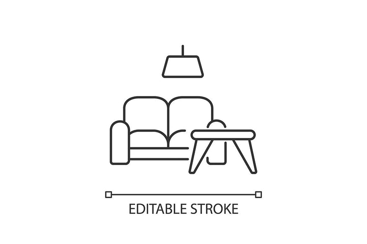 Shopping mall categories pixel perfect linear icons set