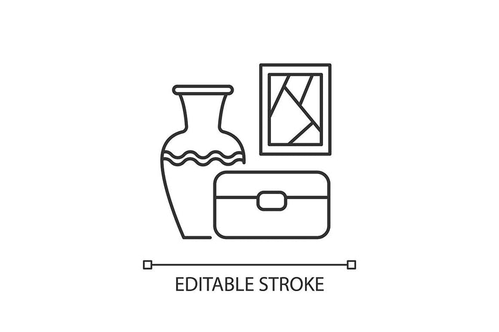 Shopping mall categories pixel perfect linear icons set
