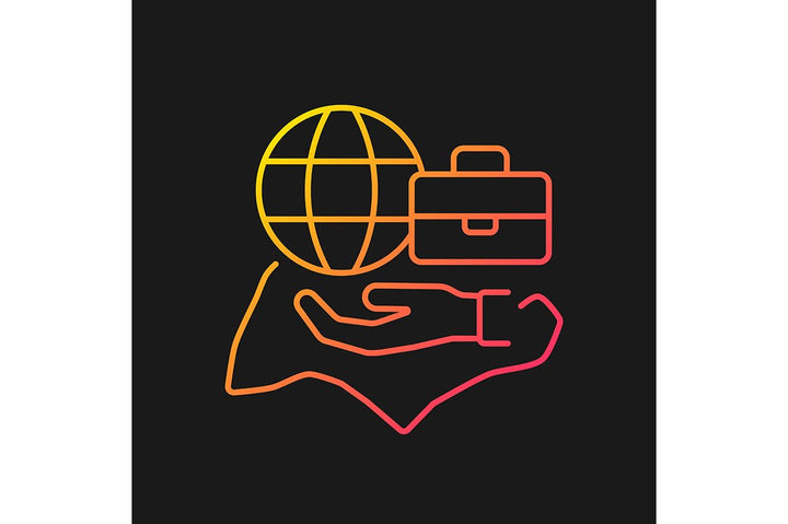 Singapore national symbols gradient icons set for dark and light mode