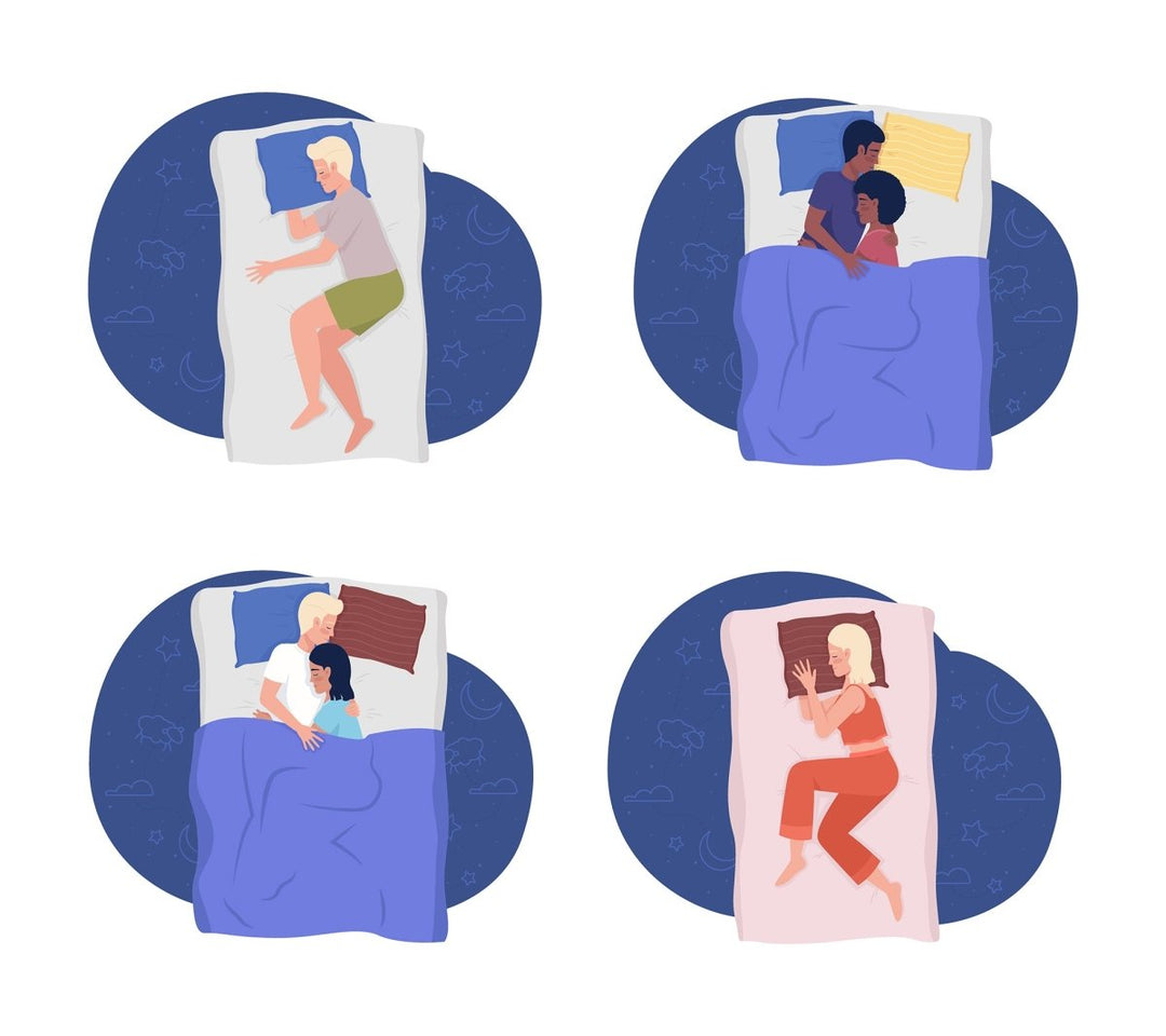Sleeping people 2D vector isolated illustrations set
