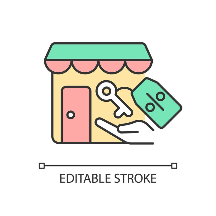 Small business incentives RGB color icons set
