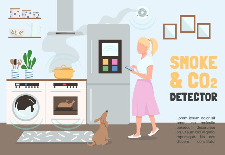 Smart home experience banner flat vector template set