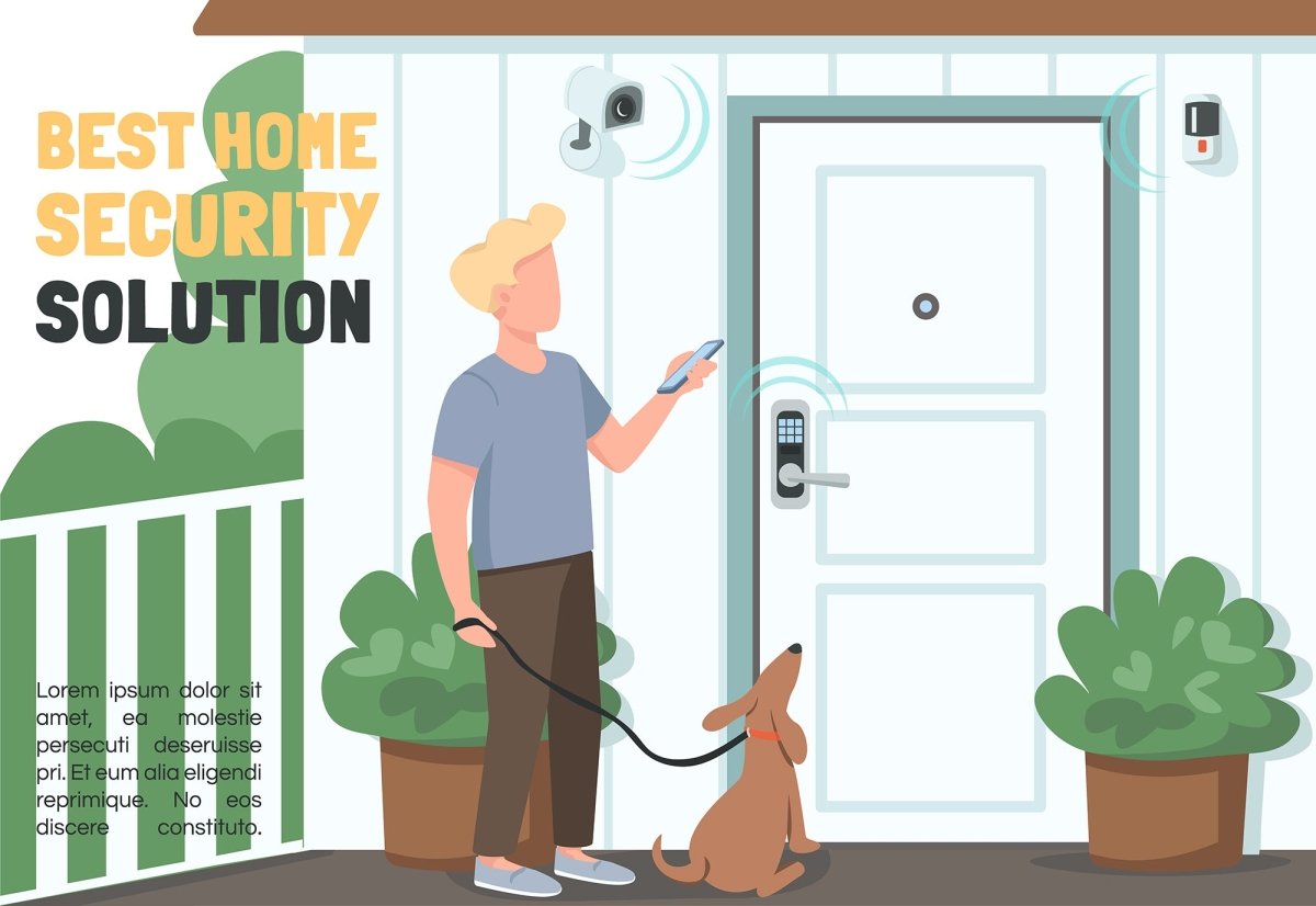 Smart home experience banner flat vector template set