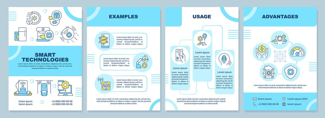 Smart technologies brochure template set