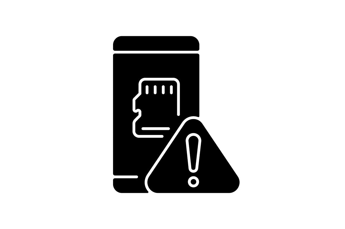 Smartphone repair black glyph icons set on white space