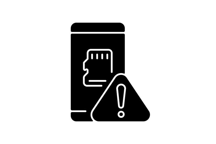 Smartphone repair black glyph icons set on white space