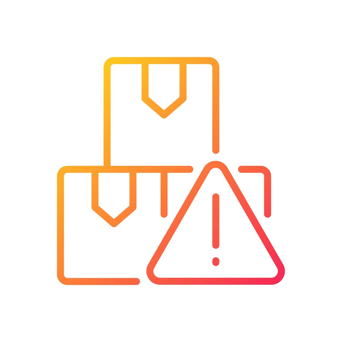 Smuggling gradient linear vector icons set