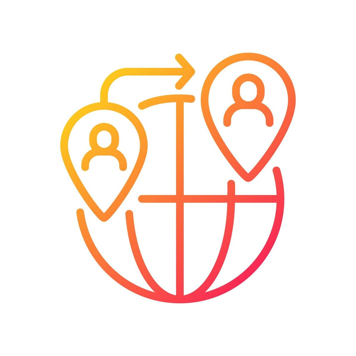 Smuggling gradient linear vector icons set