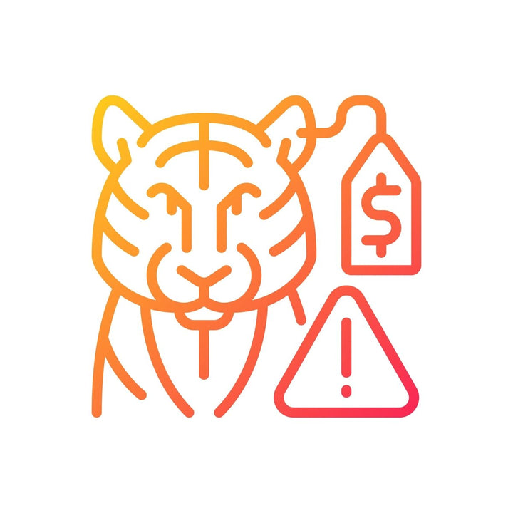 Smuggling gradient linear vector icons set