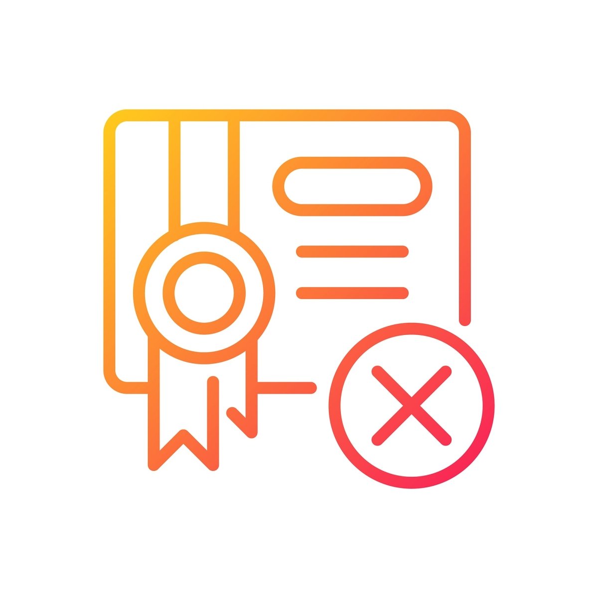 Smuggling gradient linear vector icons set