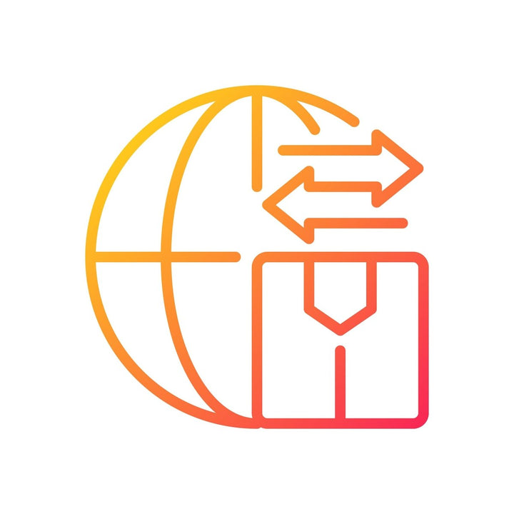 Smuggling gradient linear vector icons set
