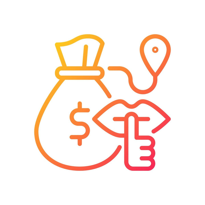 Smuggling gradient linear vector icons set
