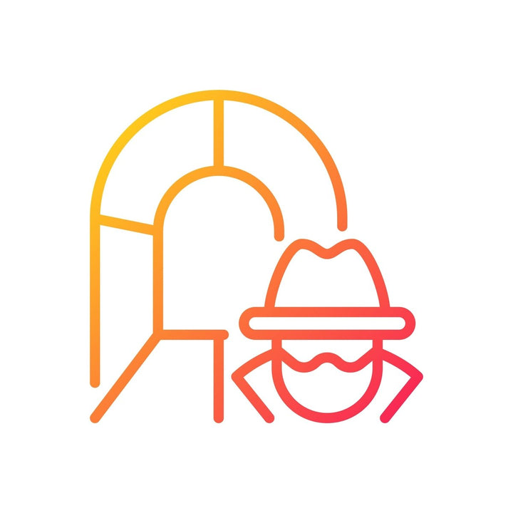 Smuggling gradient linear vector icons set