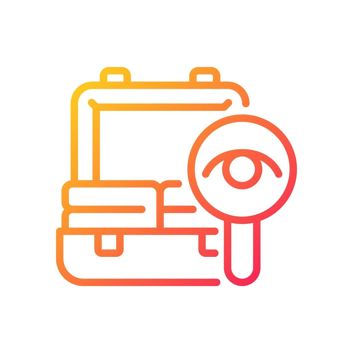 Smuggling gradient linear vector icons set