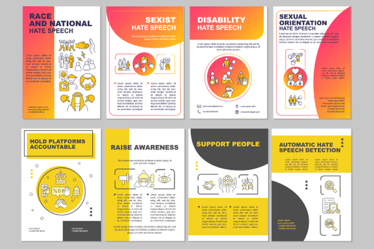 Social media accountability brochure templates bundle