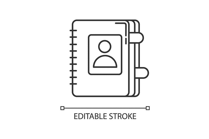 Social media story pixel perfect linear icons set