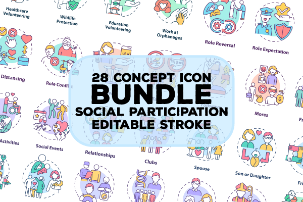Social Participation Icons Bundle