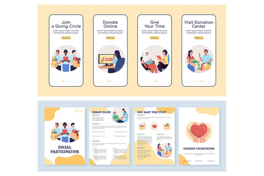 Social participation in charity template set