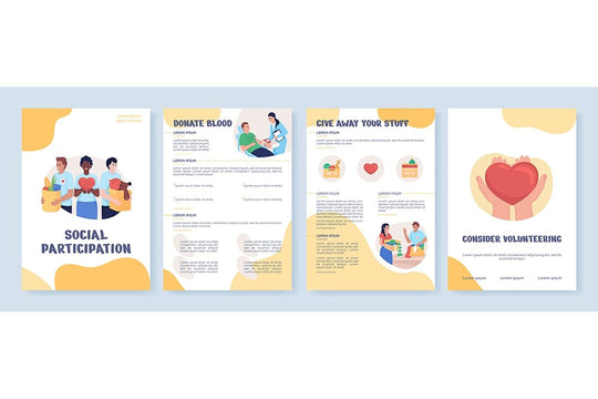 Social participation in charity template set