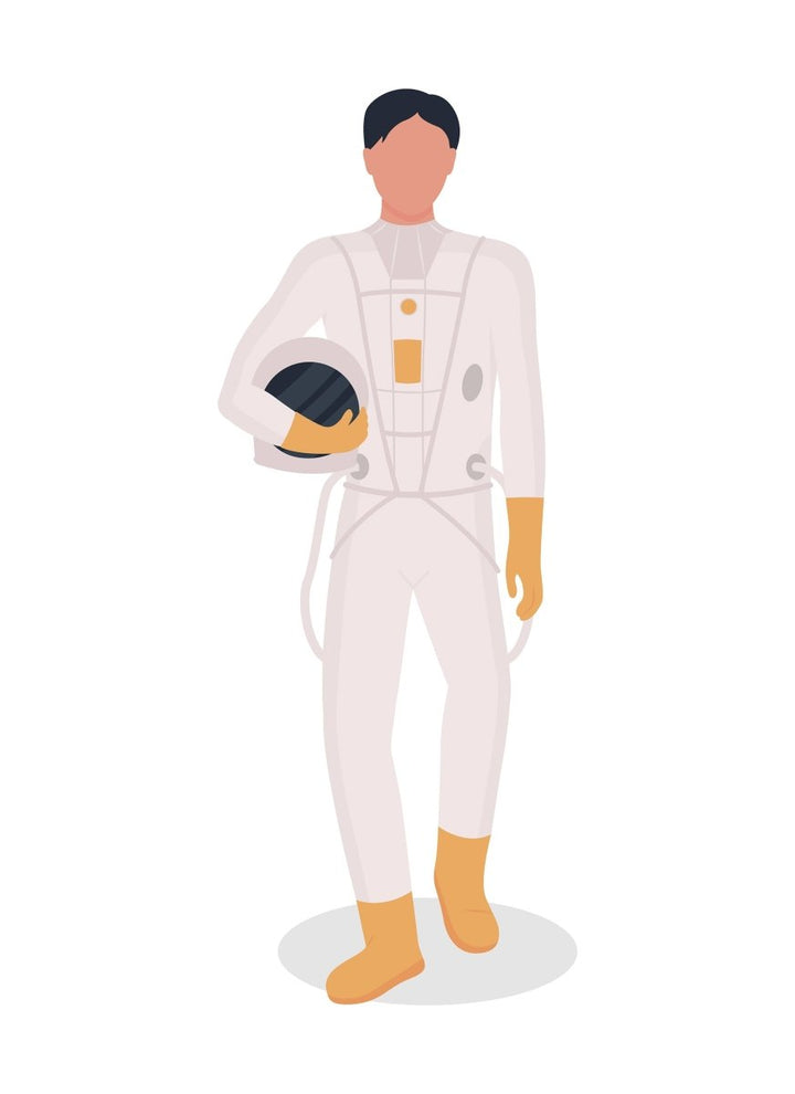 Space exploration processes vector illustration set