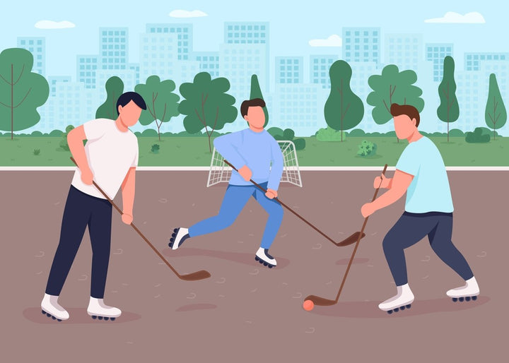 Space for sport flat color vector illustration bundle