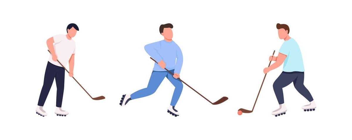 Space for sport flat color vector illustration bundle