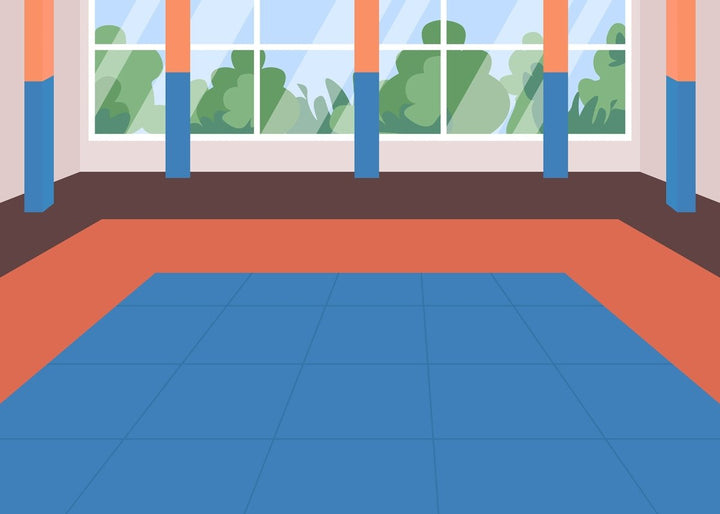 Space for sport flat color vector illustration bundle
