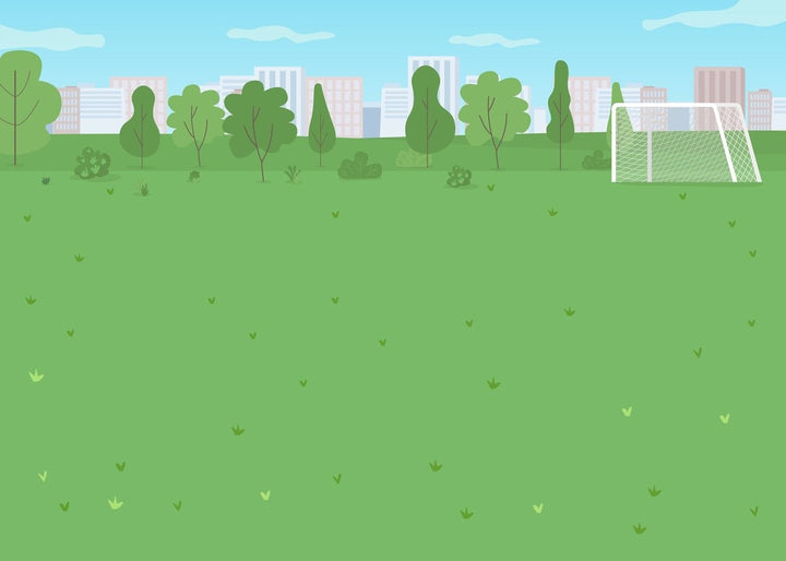 Space for sport flat color vector illustration bundle