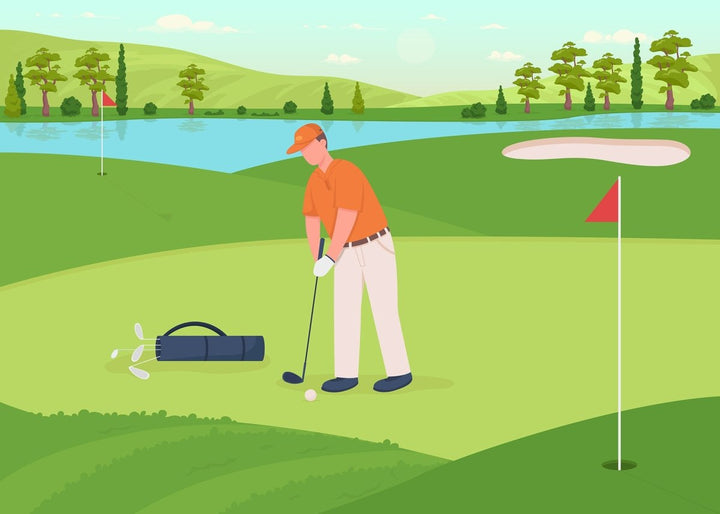 Space for sport flat color vector illustration bundle