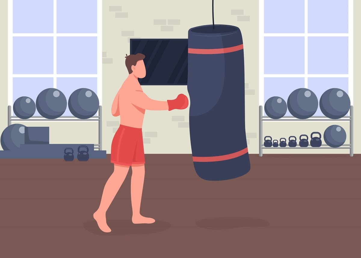Space for sport flat color vector illustration bundle