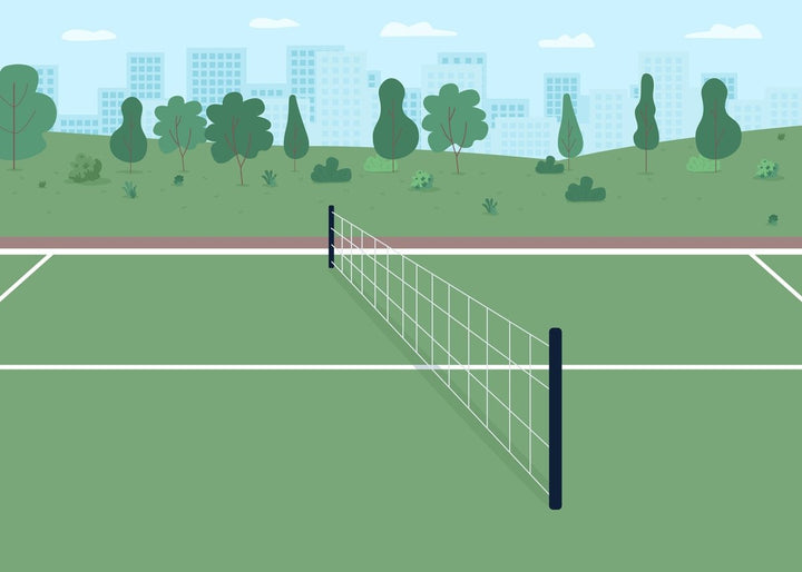 Space for sport flat color vector illustration bundle