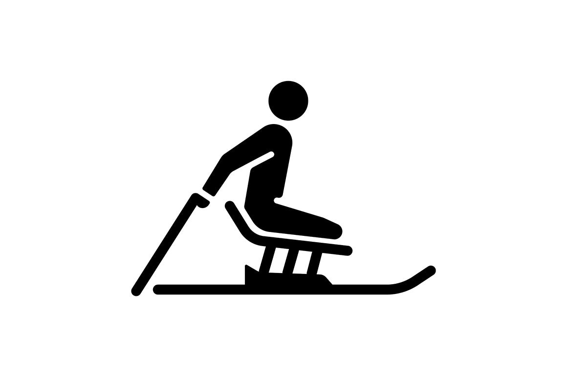 Sport competition black glyph icons set on white space