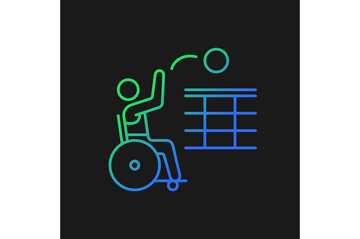 Sport competition gradient icons set for dark and light mode