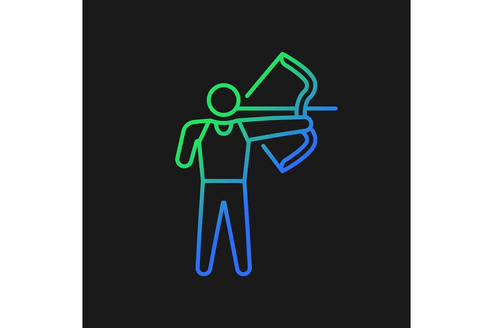 Sport competition gradient icons set for dark and light mode
