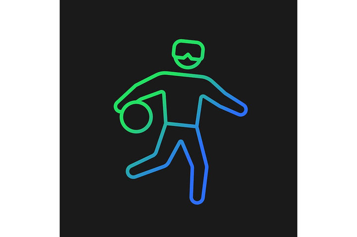 Sport competition gradient icons set for dark and light mode