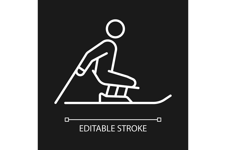 Sport competition linear icons set for dark and light mode