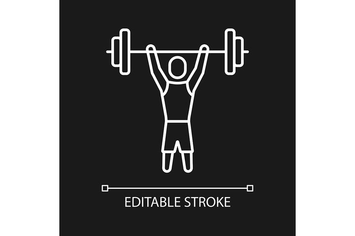 Sport competition linear icons set for dark and light mode