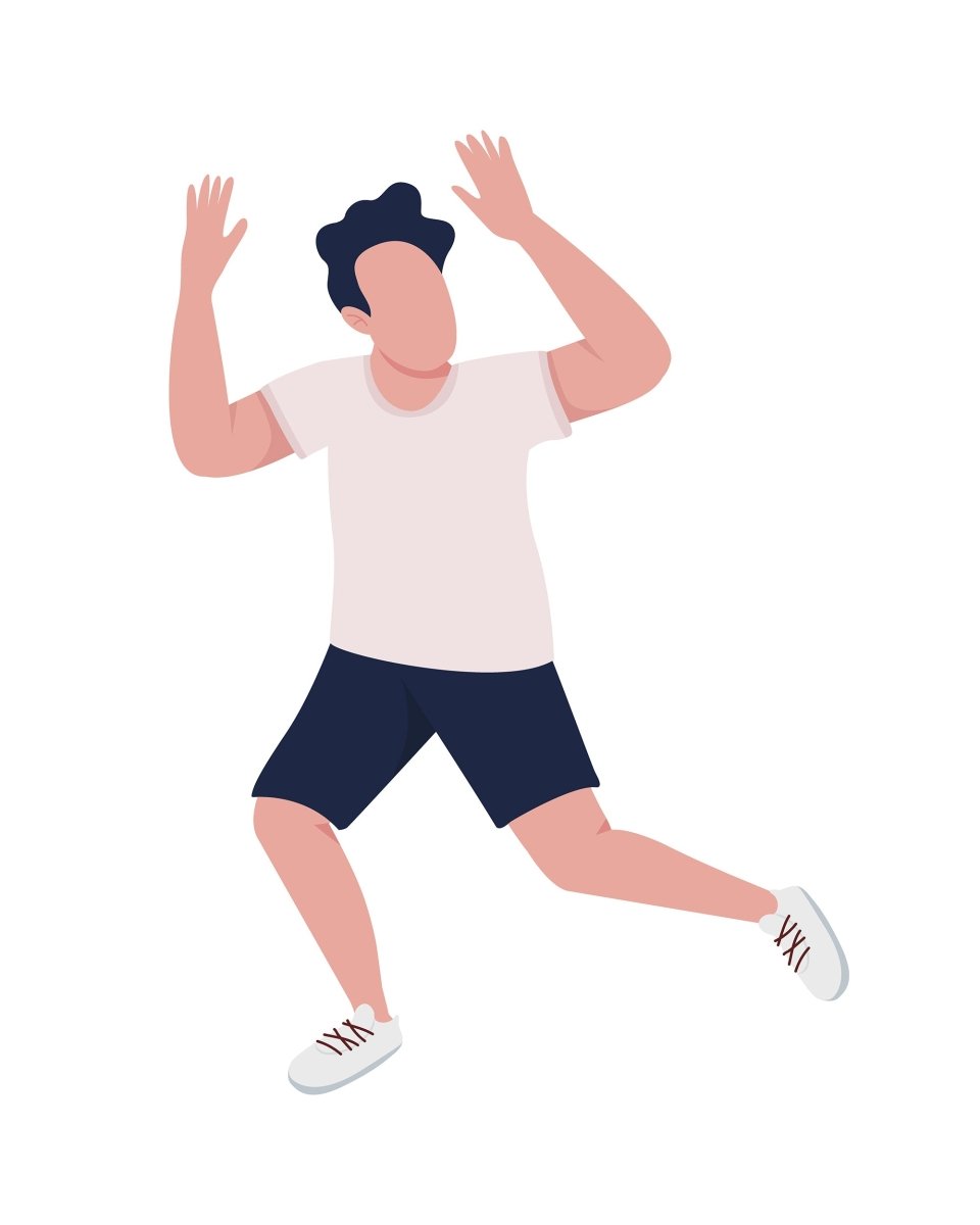 Sport players semi flat color vector character set