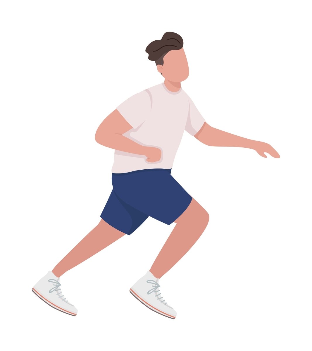 Sport players semi flat color vector character set