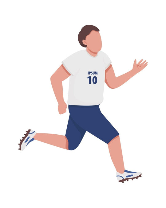 Sport players semi flat color vector character set
