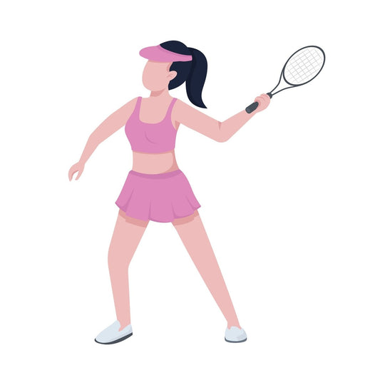 Sport players semi flat color vector character set